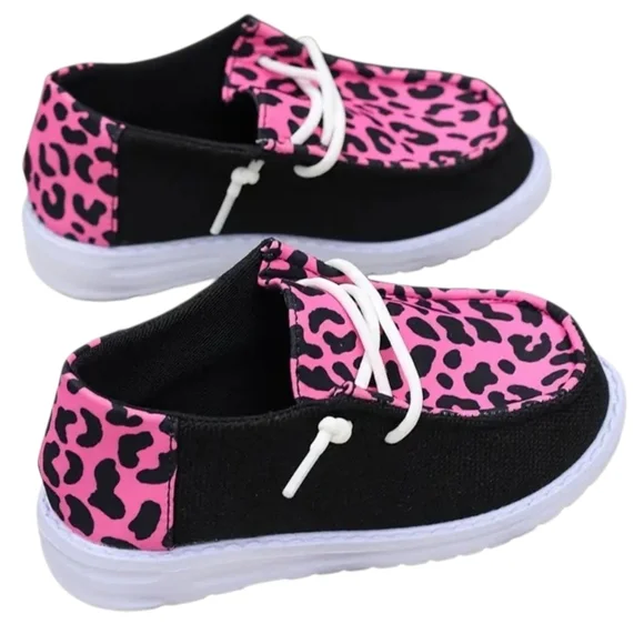 Mommy & Me Pink Leopard Slip-On Shoes Women’s 8 & Little Kids 10 Matching - Picture 4 of 11